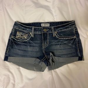 Low Rise Denim Shorts
